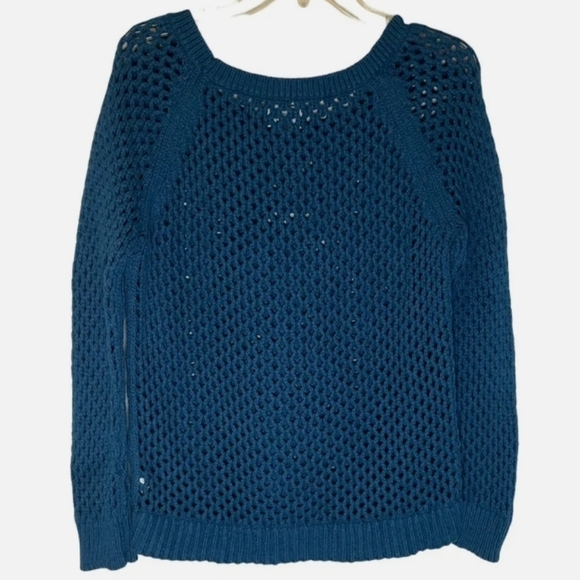 American Eagle Open Knit Sweater Teal Size Medium - Picture 7 of 7